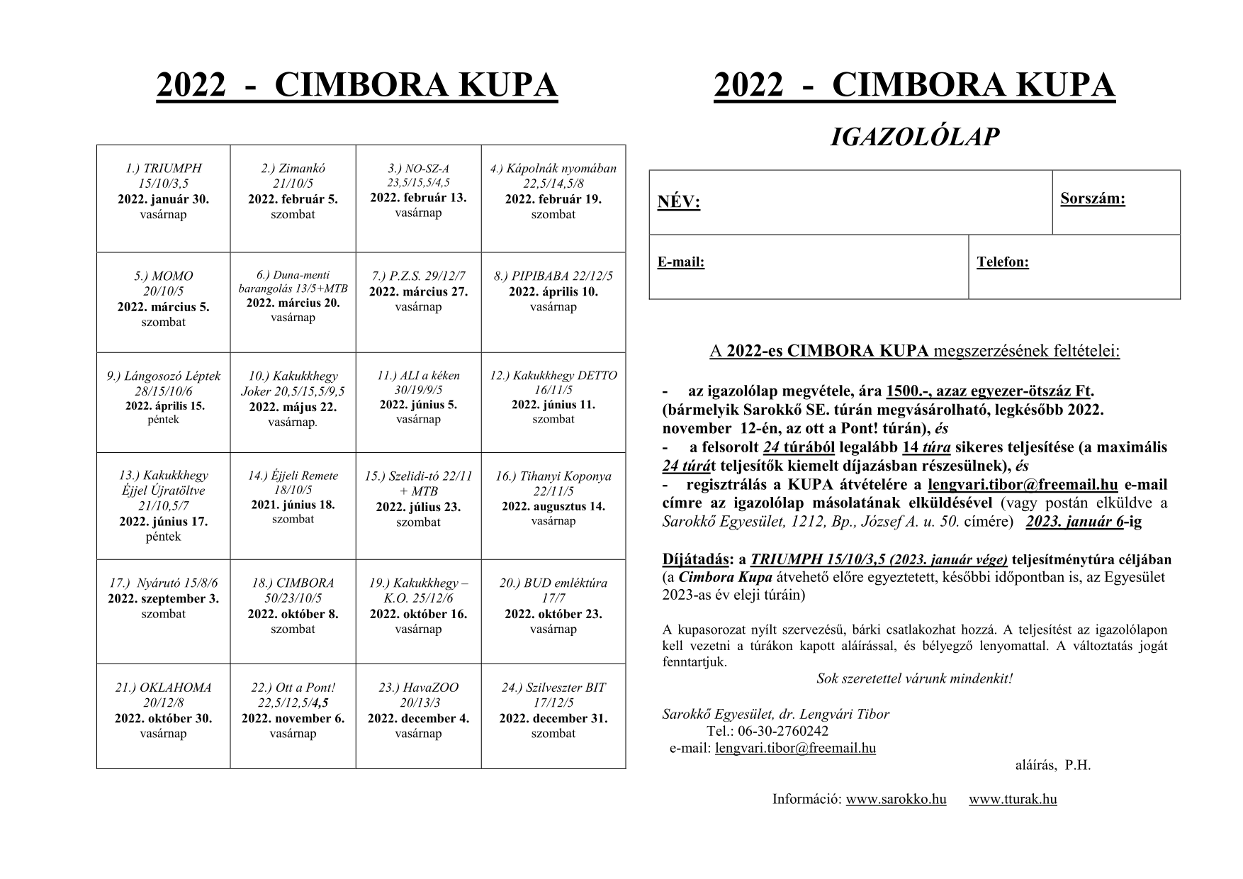 CIMBORA KUPA - Letöltés (PDF)