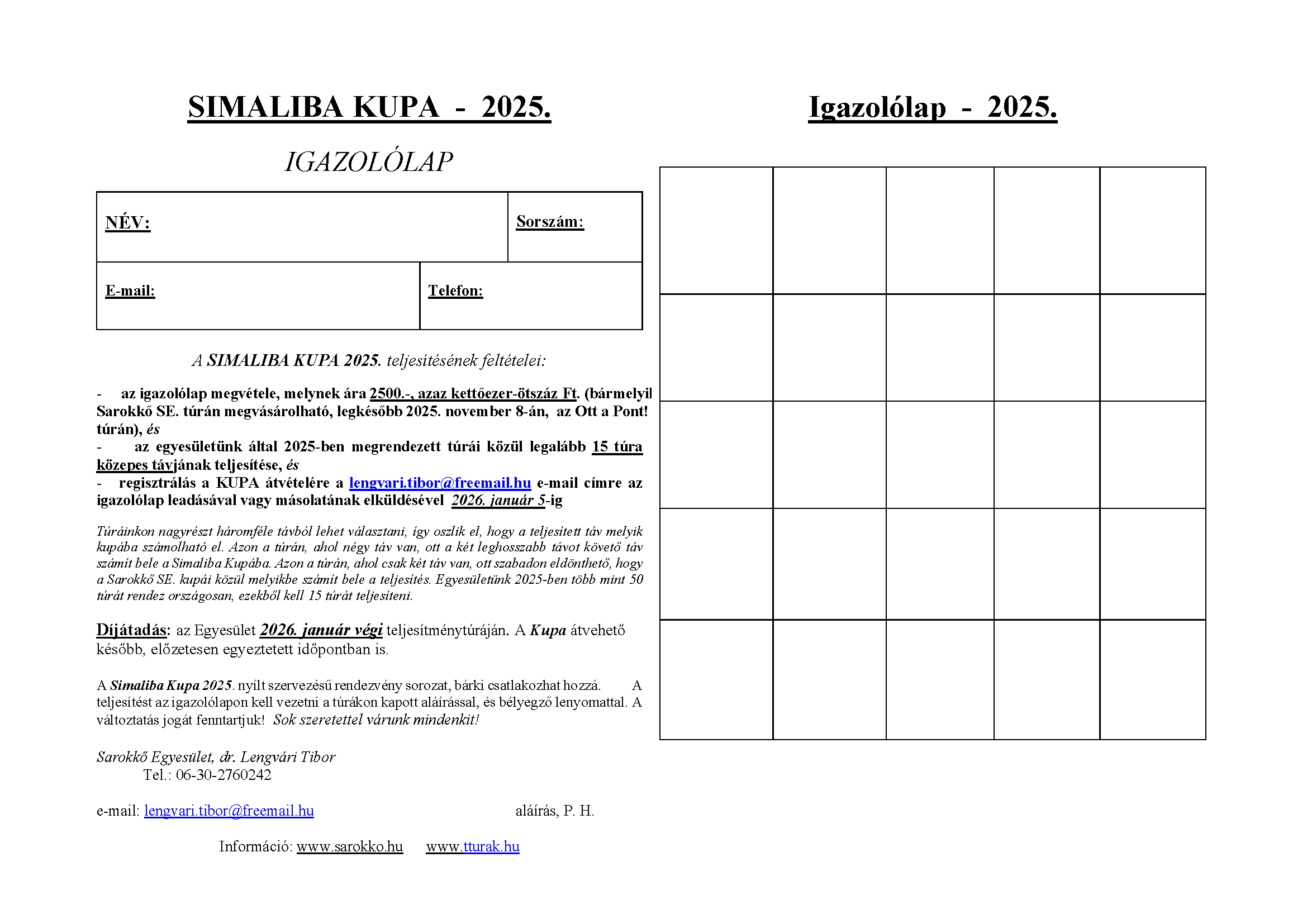 Simaliba kupa 2025.  - Letöltés (PDF)